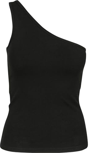 Urban Classics Ladies Asymmetric Top Mujer Top Negro Regular