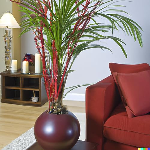 Lipstick Palm Cyrtostachys Lakka Tropical Seeds - 10 Rare Exotic Seeds for Indoor House Plant