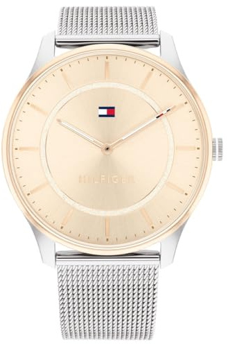 Tommy Hilfiger Montre Analogique à Quartz pour Femme avec Bracelet milanais en Acier Inoxydable argenté - 1782530