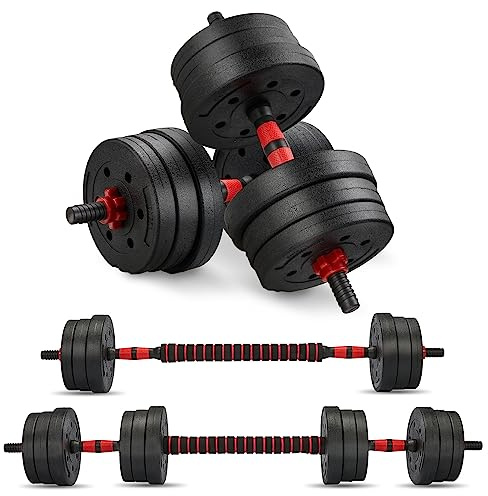 TEENO Dumbbells Barbell Set 20KG, Adjustable Dumbbells Weight Lifting Training For Man/Woman,effective for Bodybuilding Fitness Home Training