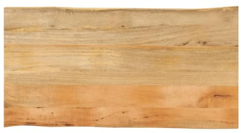 vidaXL Piano Tavolo 120x60x3,8 cm Bordi Vivi in Legno Massello Mango, Piano Sostituzione Tavolo, Piano per Tavolo da Pranzo, Piano d'appoggio