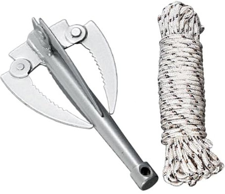 NOLITOY Rasoir Pliable en Acier Inoxydable pour Coupe-Herbe Aquatique, Outil De Démontage De Râteau D'étang avec Manche Noir, 18 Cm x 21 Cm, Accessoire De Lac pour Nettoyage sous-Marin Et Extérieur