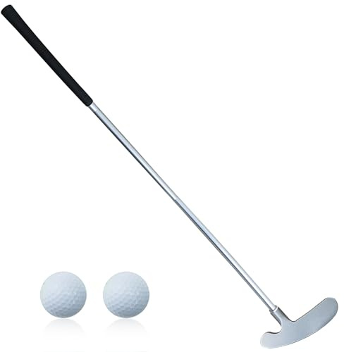 Putter da golf, putter bidirezionale per principianti e giovani, set di mini mazze da golf rimovibili, 83,8 cm, con 2 palline da golf standard a doppio strato