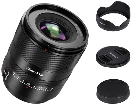 7artisans AutoFocus 35 mm f/1,8 objektiv, full ram, stor bländare f/1,8, kompatibel med automatiskt/manuellt läge för Sony FX A1 A9 A7M A7R A7S A7C ZVE FX3 A9II A7M2 A7S2