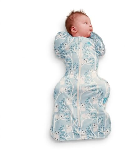 Love To Dream Swaddle Up, M 6–8.5kg, Mini Koalas, 1.0 Tog | Arms Up Swaddle Helps Baby Self-Soothe and Sleep Longer, Secure Fit Helps Calm Startle Reflex, Newborn Essentials
