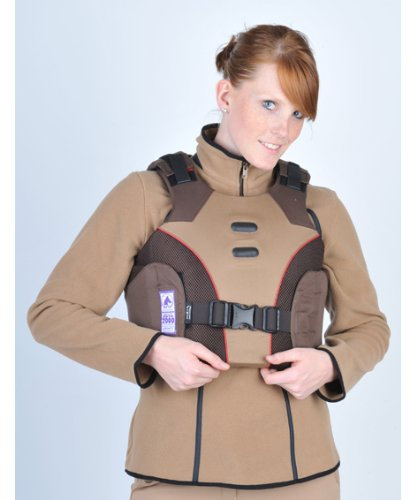 HKM SPORTS EQUIPMENT Sicherheitsweste -High Tech-, Farbe:braun/beige, Groesse:Kinder XL