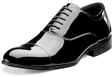 STACY ADAMS Herren Gala Oxford, Schwarz Lack, 43 EU