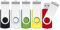 16GB Memory Stick 5 Pack,SRVR Flash Drive USB 2.0 Swivel Thumb Drives Data Storage Jump Drive Zip Drive Memory Sticks External Devices with Led Indicator(Mixed Color With Lanyard)