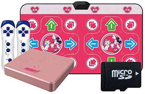 Yjtwt Tappeto di Danza Wireless 11MM,Tappetino da Gioco in Schiuma Che Ispessisce Tappetino da Ballo Morbido per Adulti/Bambini,Dance Mat Tappeto Musicale Yoga Fitness/Rosa