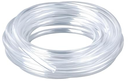 Aquarium Airline Hose，5M Standard 6 * 8mm Air Pump Tubing for Fish Tank Air Line，Rubber Bubble Tube for Pond Aerator Fish Tank Air Stone