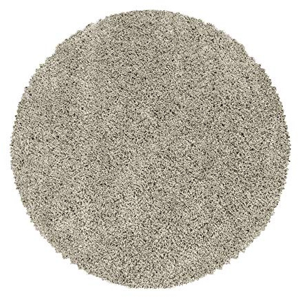 Carpetsale24 Shaggy Hochflor Teppich 160 cm Rund Naturfarbe | Runder Teppich Wohnzimmer – Moderner, Weicher, Flauschiger Langflor für Schlafzimmer, Badezimmer & Küchenteppich, Wohnzimmerteppich