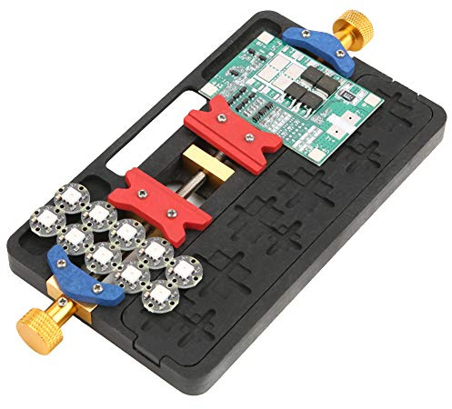 BGA Fixture Holder IC Chip Saldatura PCB Fixing Holder Strumento di Serraggio per Riparazione del Telefono 50# Acciaio 5,9 X 3,5 X 0,4 Pollici