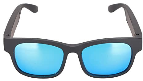 Dpofirs Occhiali Intelligenti per Uomini e Donne, Occhiali da Sole Musicali Bluetooth Senza Fili Cuffie Stereo Vivavoce per Telefoni Cellulari e Tablet(Spazio Blu)