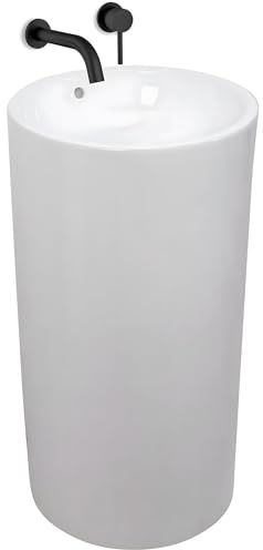 Rea ESTERA Lavabo Independiente Lavabo de baño 46 x 46 x 85 cm Cerámica (Blanco)