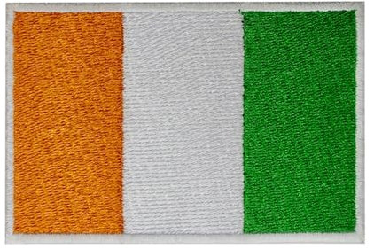 Côte d'Lvoire Länderflagge Patch bestickte Applikation Côte d'Lvoire Länderflagge Patch zum Aufbügeln oder Aufnähen