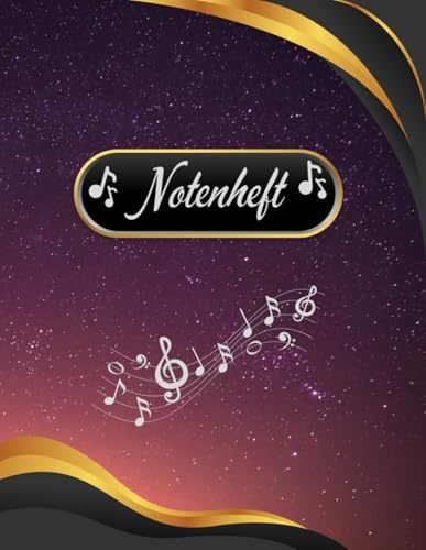 Notenheft Trompete DIN A4 Notenbuch Posaune Musikunterricht Waldhorn Notenlinienheft Große Lineatur Blasinstrumente Anfänger Kornett Querflöte ... Notensysteme Bariton Musiker Fagotte 01A10