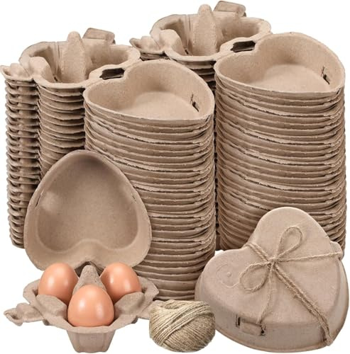 30 boîtes à œufs pour œufs de poule, 3 pièces, support à œufs en pulpe naturelle, plateau de rangement aux couleurs de Pâques, contenants biodégradables pour œufs pour la famille, la ferme, le marché