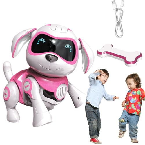 Robot Dog - Chargement USB Sing Dance, Chiot électronique interactif, Compagnon jouet programmable, Gadget réaliste pour animaux de compagnie, Appareil de divertissement amusant | L'animal robotique i