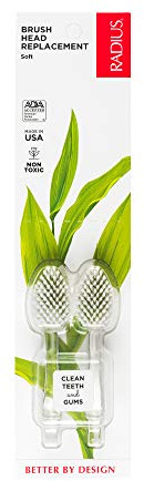 Radius Replacement Heads, Soft, 2 Count (Pack of 1)
