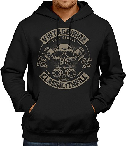 GASOLINE BANDIT Original Rockabilly Biker Racer Kapuzen-Pullover: Classic Thrill-XXL