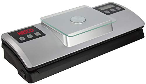 Nesco VSS-01 Automatic Food Vacuum Sealer with Digital Scale and Bag Starter Kit, Silver