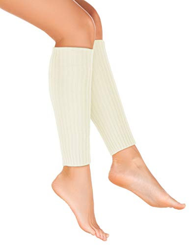 Balinco Strick-Stulpen | Beinstulpen | Damen & Mädchen Stuplen | Beinwärmer für den Alltag oder als Accessoire zum Karneval/Fasching (Weiß)