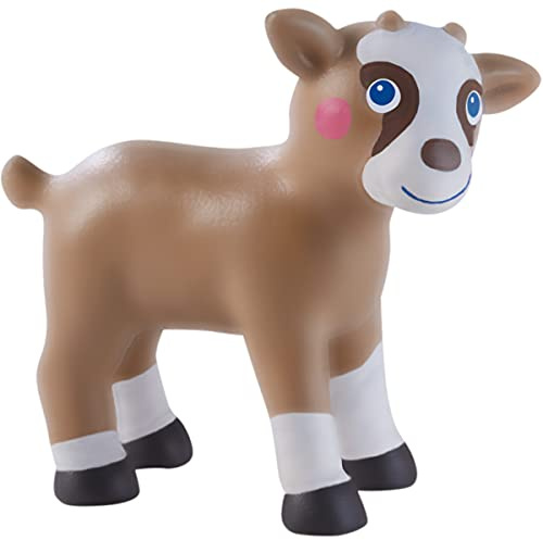 HABA Little Friends Ziegenbaby - Ziegen-Spielfigur für Kinder ab 3 Jahren - Bauernhof-Tiere für kreatives Rollenspiel - aus robustem Kunststoff - 1305635001