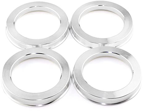 Rhinotuning 4 anelli di centraggio Ø 73,1 mm su diametro 54,1 mm, argento alluminio