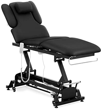 Physa Physa Nantes Black_PH Table De Massage Professionnelle Électrique Lit De Massage Table De Soin Kiné 3 Moteurs Noir 200 kg