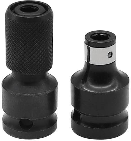 YDHfdc 2 Piezas Adaptador de Zócalo de 1/2 a 1/4 Adaptador de Vaso Hexagonal Telescópico Taladro Convertidor Adaptadores De Broca para Llave de Trinquete de Impact