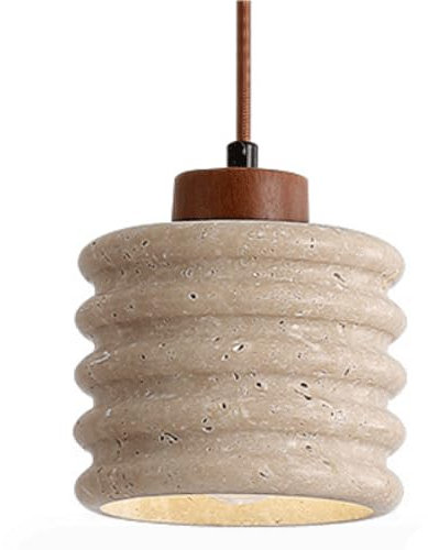 ZGDHWCR Lámpara de mármol de Estilo japonés, Pantalla de luz Colgante Creativa, lámpara Colgante de un Solo Cabezal con Fuente de luz E27, Accesorios de iluminación para decoración de balcón y Bar