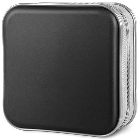 ACTIUSIS Sac de rangement pour CD DVD - Pour la maison et la voiture - Peut contenir 40 disques - Noir