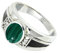 JEWELFORCE 925 Sterling Silber Malachit Edelstein Ring Herren Damen Stein Band Ring Alle Größen Ring Handgefertigter Schmuck JSR-1166CB_72 (22.9)