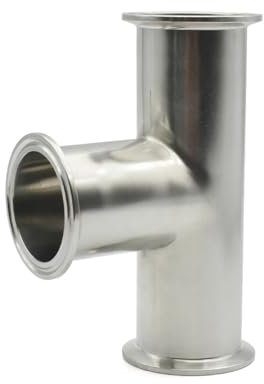 KAYOUDE Manicotto a T sanitario in acciaio inossidabile 304 316L con diametro esterno del tubo OD19-108mm 50,5-119MM installato Tri Clamp da 1,5 -4(38mm Ferrule 50.5,SS316L)