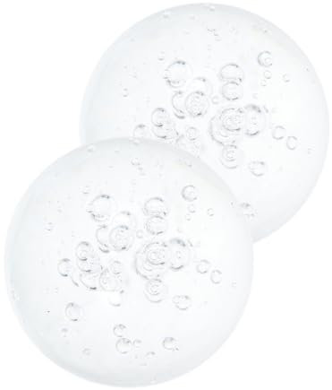 Toyvian 2pcs Crystal Glass Bubble Orbs for Indoor Fountain Durable Decorative Balls for Home Mesmerizing Light Effects for Tabletop Displays