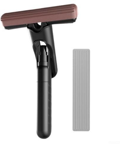 Mocio compatto a spruzzo d'acqua per una pulizia rapida e facile della casa ovunque (B nero)