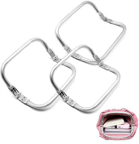 NICEWAT 3 Pezzi 16cm Chiusura per Borsa Uncinetto, Borsa A Forma di U Manico Interno Bacio, Chiusura a Molla per Borse in Alluminio Manico, Cornice per Borsa Frizione Artigianato Progetti Fai da Te
