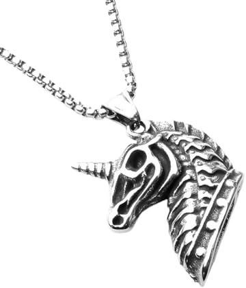 ZXQUEGF Nordisk hip-hop street mode trend pirat run yxa av skalle personlighet trend skalle heligt svärd mörk drake fighter flygande drake falk halsband flera alternativ