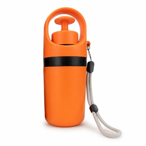 Dog Pooper Scooper,Pooper Scooper Hands-Free Automatic Dog Poop Scoops with Bags,Dogs Poops Scoops Portable,No Touch Sanitary Waste Tool Capsule Shaped Waste Picker (Orange)