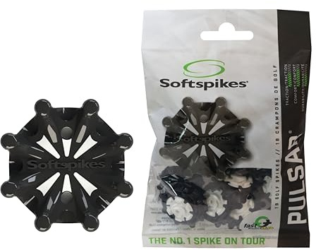 Softspikes Pulsar Golf Cleats Fast Twist 3.0 - 18 Count Clamshell , Black