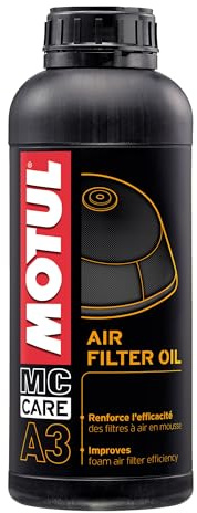 Motul - Huile Collante pour Filtre à Air en Mousse - Colorée en Bleu - Compatible Moto Cross, Enduro, Trial, Trail, Quads - MC Care Air Filter Oil A3-1 L
