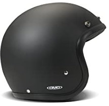 DMD Vintage Mattschwarz Open Face Helm Jethelm Motorradhelm, XL
