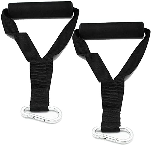 Fitness Health Pair Resistance Band Handles Wide Grip Fitness Strap Exercise Heavy Duty Design Cable Pulley Set Handles with Solid Carabiners Abs | Cores | Durable -1pc 2pc 4pcs