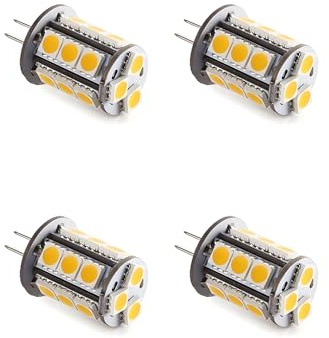 Makergroup T3 G4 Bi-pin LED Light Bulbs, 12VAC/DC Low Voltage 3Watt Daylight White 6000K for Outdoor Landscape Lighting Path Deck Step Paver Driveway Lights 4-Pack