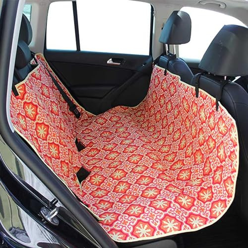 Molly Mutt Funda de Asiento Trasero 3 en 1 para Perros, Hamaca de Asiento Trasero, Cubierta de área de Carga, Antideslizante, 100% Lona de algodón, Resistente al Agua, Cuenta con Correas Ajustables