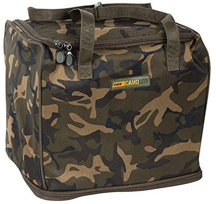 Fox Camolite Bait AirDry Bag L 36x32x29cm - Boilietasche für Karpfenköder, Ködertasche für Boilies und Pellets, Angeltasche