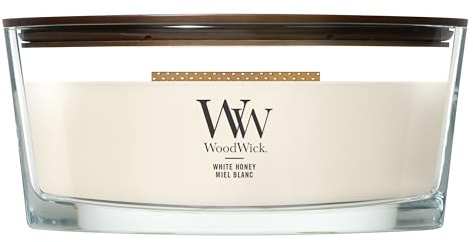 WoodWick Scented Candle | Ellipse Candle | White Honey | Perfect Gifts for Women
