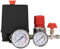 Compresseur d'air 12 bar, Pressostat Compresseur d'air, pour régulateur de soupape de commande de commutateur, 0.05-1.2Mpa, 3000L/min, Connector: 2-G1/4, Gauge diameter: G1/8 240V, 30-180 PSI