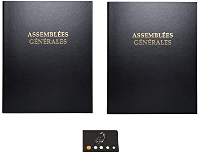 Lot 2 Classeurs Registres Assemblée Générale 100 Feuilles + 50 Feuilles + 1 Index Adhésif Blumie (AG 100 + 50 Feuilles)