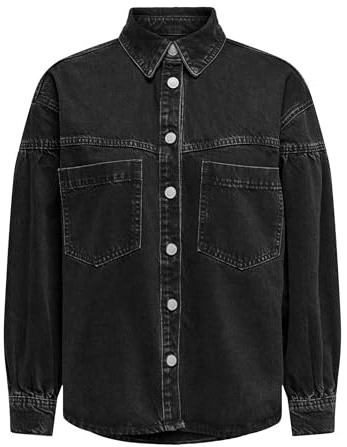 ONLY ONLANNI LS skjorta LB DNM jacka CRO jacka, svart, S, svart, S